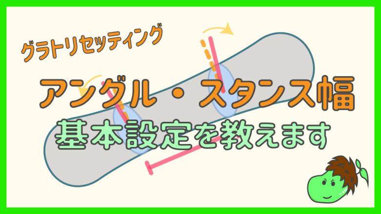 グラトリのビンディング角度 アングル とスタンス 立ち幅 の設定はどれくらい セッティングを紹介 まめじぇふ